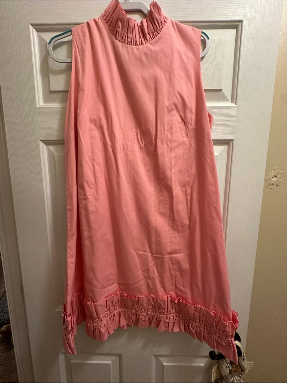 Elizabeth Wilson Designs Sleeveless Pink Ruffle-Hem Women's Dress